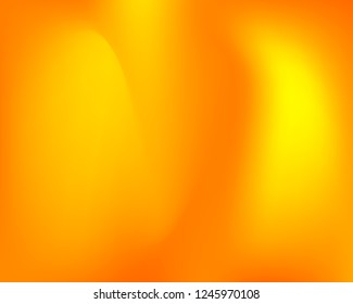 Juicy Orange Waved Gradient Banner. Fresh Warm Sunny Colors Dynamic Liquid Abstract Background. Gold Mesh Wallpapers Original Vector Illustration. Summer Orange Juice Flow Template for Your Design