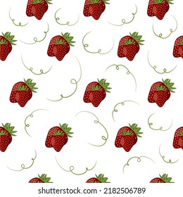 patrón jugoso con fresas para decorar textiles, papel pintado