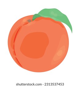 Juicy peach sobre fondo blanco
