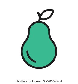 Juicy pear icon for fresh and healthy eating