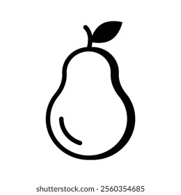 Juicy pear icon for fresh and healthy eating