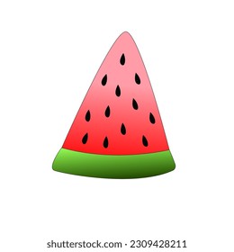 Juicy piece of watermelon. Vector illustration icon isolated on white background.
summer fruits
