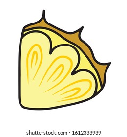 Juicy Pineapple. Hand-drawn . On a white isolated background. Vector illustration. Food and drink.