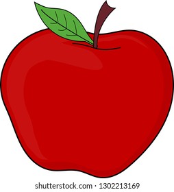 juicy red apple