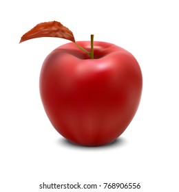 juicy red apple, ripe fruit