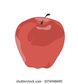 juicy red apple without a background