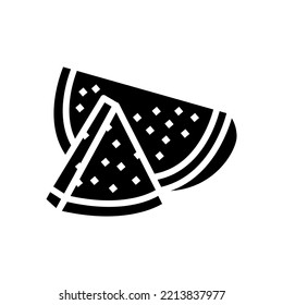 juicy red watermelon glyph icon vector. juicy red watermelon sign. isolated symbol illustration