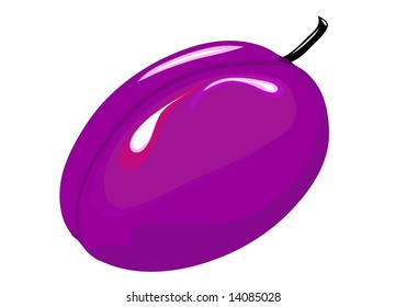 Juicy ripe, appetizing plum. Mature fruit, a berry.