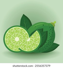 Juicy ripe green lime for healthy eating