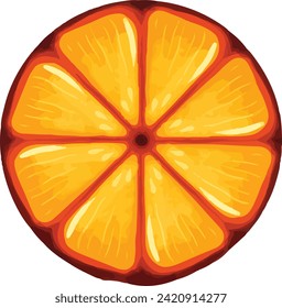 juicy, ripe, illustration, food, fruit, clip art, cut out, effect, flying, orange - fruit