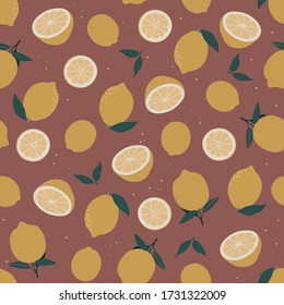 Jugoso, limones maduros, vector, ilustración, minimalismo.