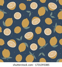 Juicy, ripe lemons, vector, illustration, minimalism.