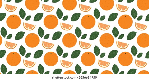 Padrão sem emenda laranja maduro suculento