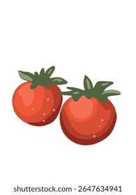 tomate maduro suculento sobre fundo branco