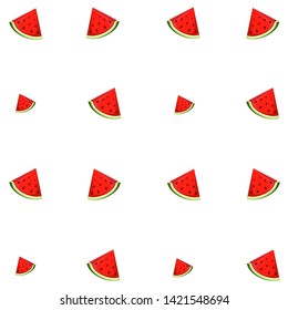 juicy slices of watermelon, pattern, on a white background