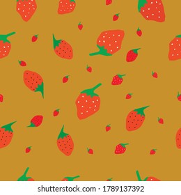 juicy strawberry seamless pattern wallpaper