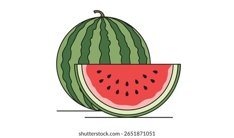 Fruta suculenta de melancia de frutas de verão isolada em fundo branco refrescante saudável tratar