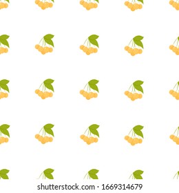 juicy summer pattern with white cherry