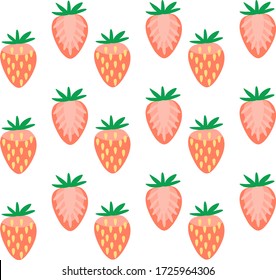 fresas jugosas de verano aisladas. patrón a usar