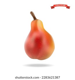 Juicy, sweet, ripe red pear fruit.
