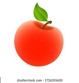 
Juicy tasty red apple without background