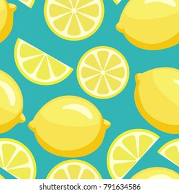 Juicy tropical lemon background. card illustration. Fresh citrus yellow lime fruit peeled, piece of half, slice. Seamless pattern for packaging design healthy food diet juice