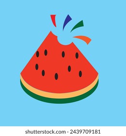 Saftiges Wassermelonen-Frucht-Vektor-Design 