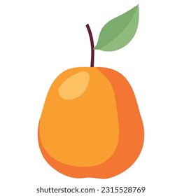 Juicy yellow fruit over white