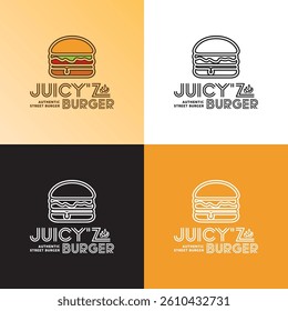 JUICY Z burger shop logo design