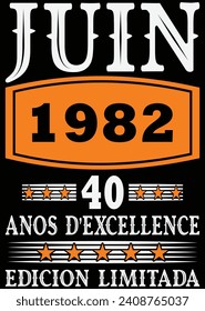 
Juin 1982 40 Anos D'excellence eps cut file for cutting machine