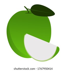 Jujube fruit isolated on white background, Vector illustration