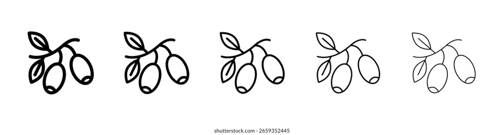 Icono de Jujube llenado concepto de signo plano para el Diseño web.