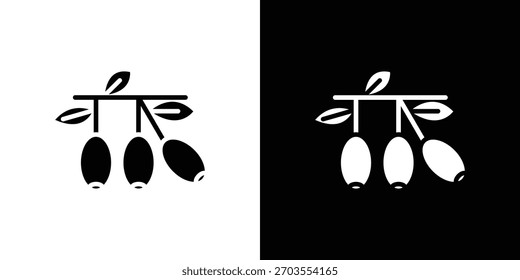 Jujube Symbol Illustration doodle. Flache Illustration, Vektorsatz