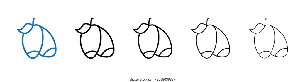 Jujube icon Outline vector logo for web ui