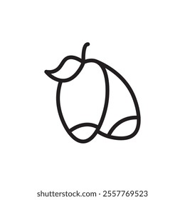 Jujube icon Outline vector for web ui