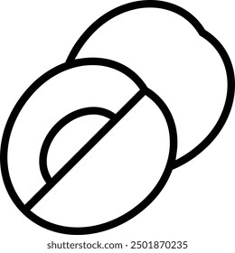 jujube icon. Thin linear style design isolated on white background