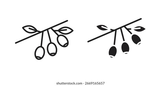Icono de Jujube. Ilustración vectorial. Ilustración vectorial aislada. Ilustración EPS.