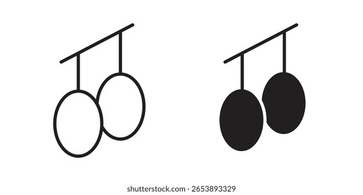 Icono de Jujube Ilustración vectorial sobre un fondo transparente.