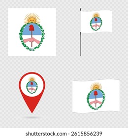 Jujuy Flag Set, administrative division of Argentina.