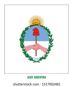 Jujuy Flag Vector Illustration on White Background. Flag of Argentina Provinces.