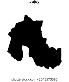 Jujuy province blank outline map