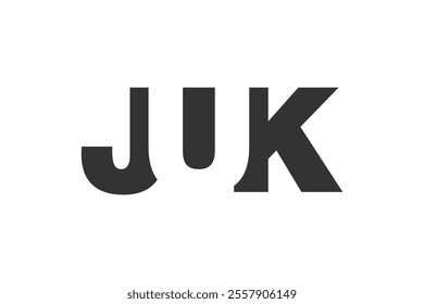 JUK logo design. Initial letter J U K bold font style for tech startups, consulting, corporate branding. Creative company name, headlines typography identity, trendy logotype. Vector illustration.