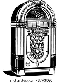 Jukebox 1 - Retro Clipart Illustration