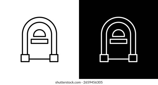 Icono de rockola para concepto y Diseño gráfico. Colección de iconos de vector de estilo negro de alta calidad