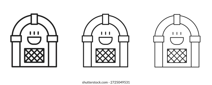 Icono de la rockola. Ilustración vectorial de estilo minimalista dibujado a mano