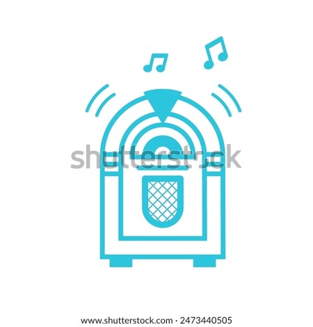 Jukebox icon. Isolated on white background. 