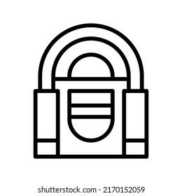 Jukebox-Symbol. Line Art Design einzeln auf weißem Hintergrund
