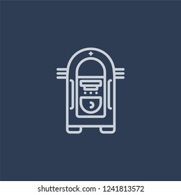 Jukebox Icon. Jukebox Linear Design Concept From Birthday And Party Collection. Simple Element Vector Illustration On Dark Blue Background.