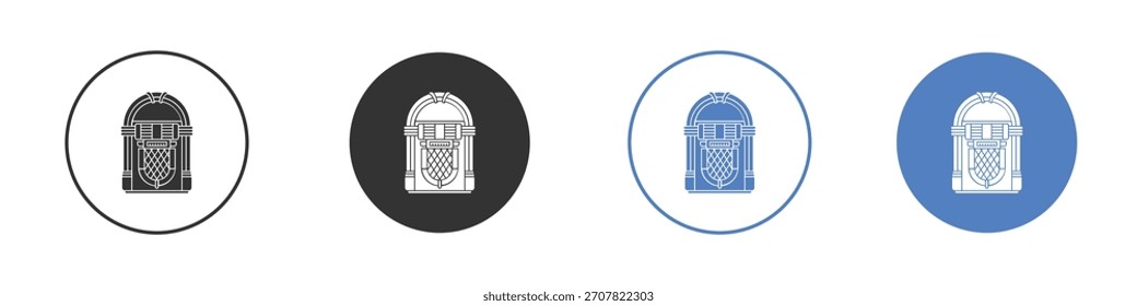 Ilustración del Arte vectorial del icono de la rockola. para el concepto móvil y los Diseños web