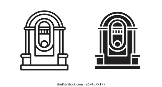 Jukebox icon vector, sign and symbol for design, website or apps elements.